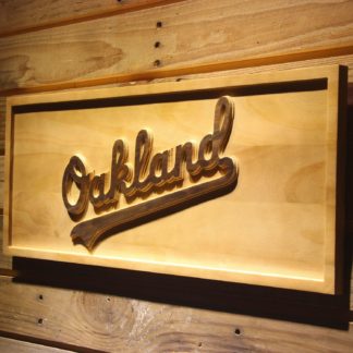 Oakland Athletics Oakland Wordmark Wood Sign neon sign LED