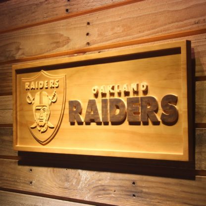 Oakland Raiders 2 Wood Sign neon sign LED