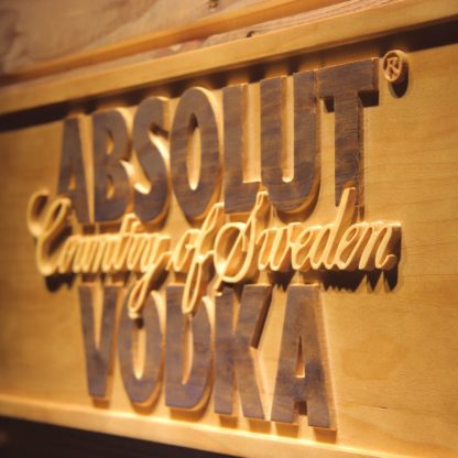 Absolut Vodka Wood Sign neon sign LED