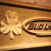 Bud Light Shamrock Outline Wood Sign