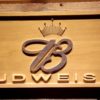 Budweiser Crowned B Wood Sign