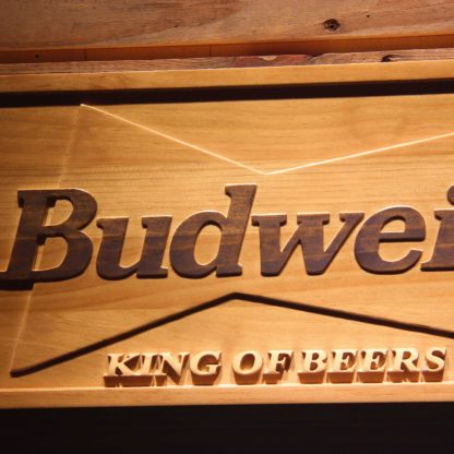 Budweiser King of Beers Wood Sign neon sign LED