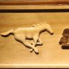 Calgary Stampeders Horse Outline Wood Sign