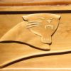 Carolina Panthers Split Wood Sign