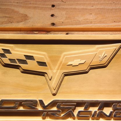 Chevrolet Corvette Racing Wood Sign neon sign LED