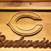 Chicago Bears Budweiser Wood Sign