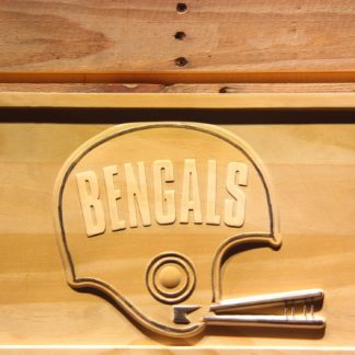 Cincinnati Bengals 1968-1979 Helmet Wood Sign - Legacy Edition neon sign LED
