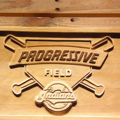 Cleveland Indians Progressive Field Wood Sign neon sign LED