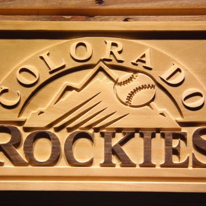 Colorado Rockies Wood Sign neon sign LED