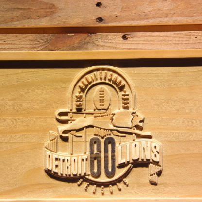 Detroit Lions 60th Anniversary Logo Wood Sign - Legacy Edition neon sign LED