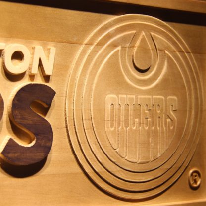 Edmonton Oilers Wood Sign neon sign LED