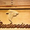 Atlanta Falcons Budweiser Wood Sign