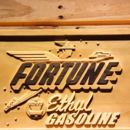 Fortune Ethyl Gasoline Wood Sign neon sign LED