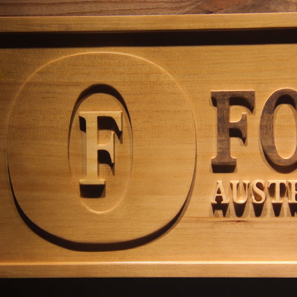 Foster`s Wood Sign - neon sign - LED sign - shop - What's your sign?