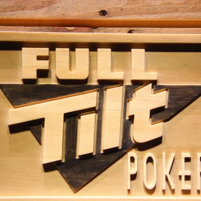 Full Tilt Poker Wood Sign neon sign LED
