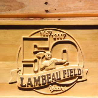 Green Bay Packers Lambeau Field 50th Anniversary Wood Sign - Legacy Edition neon sign LED