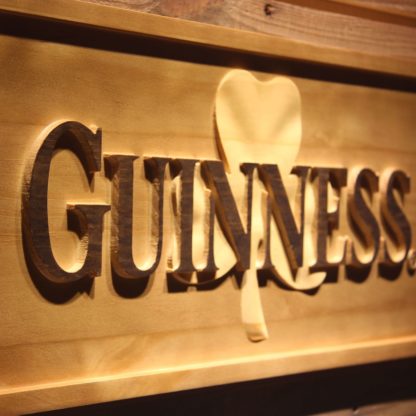 Guinness Shamrock Outline Wood Sign neon sign LED