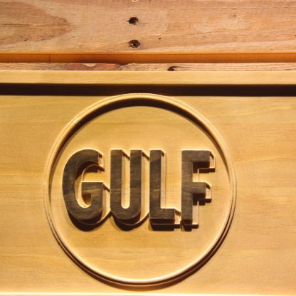 Gulf Gasoline Wood Sign neon sign LED