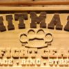 Hitman Fight Gear Wood Sign