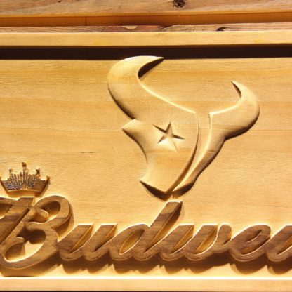 Houston Texans Budweiser Wood Sign neon sign LED