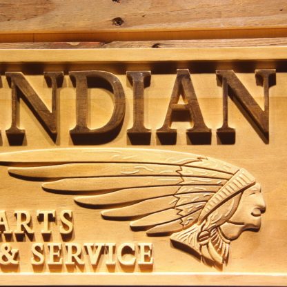Indian Parts and Service Wood Sign neon sign LED