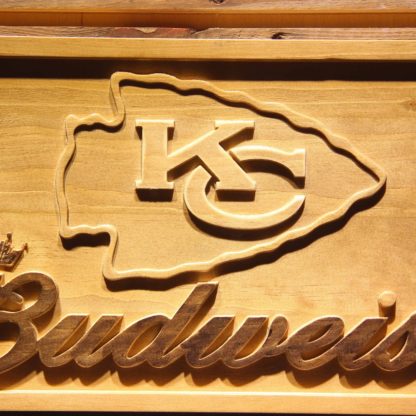 Kansas City Chiefs Budweiser Wood Sign neon sign LED