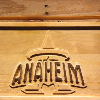 Los Angeles Angels of Anaheim 1997-2001 Anaheim Halo Logo Wood Sign - Legacy Edition neon sign LED