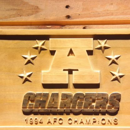 Los Angeles Chargers 1994 AFC Champions Wood Sign - Legacy Edition neon sign LED