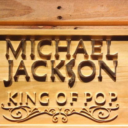 Michael Jackson King of Pop Text Wood Sign neon sign LED