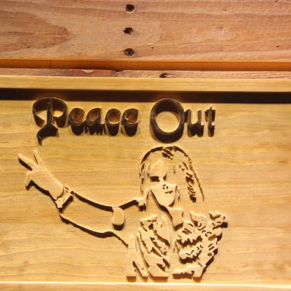 Michael Jackson Peace Out Wood Sign neon sign LED