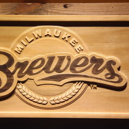 Milwaukee Brewers Wood Sign neon sign LED