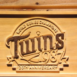 Minnesota Twins 1987 World Championship 20th Anniversary Wood Sign - Legacy Edition neon sign LED