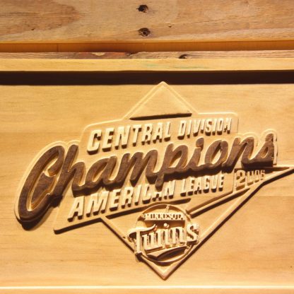 Minnesota Twins 2006 American League Central Division Champions Wood Sign - Legacy Edition neon sign LED