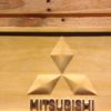 Mitsubishi Wood Sign