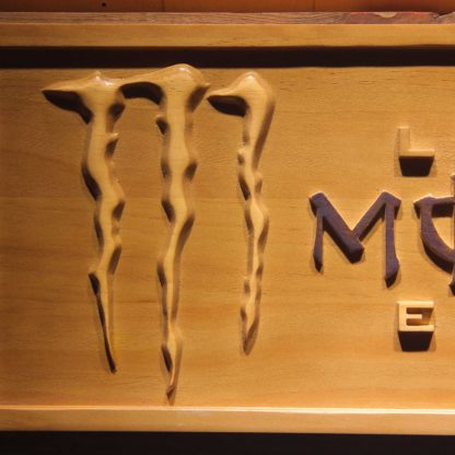 Monster Energy Lo-Carb Wood Sign neon sign LED