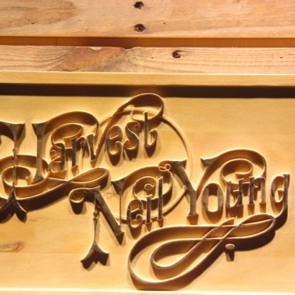 Neil Young Harvest Wood Sign neon sign LED