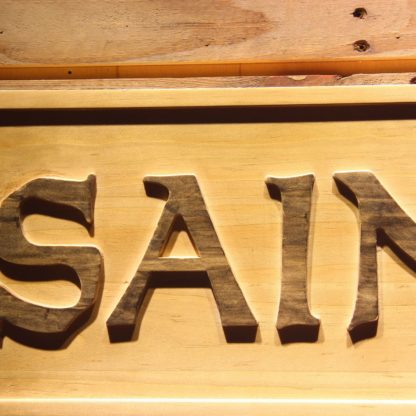 New Orleans Saints Text Wood Sign neon sign LED