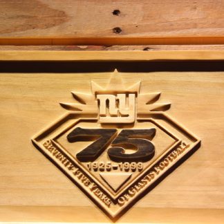 New York Giants 75th Anniversary Logo Wood Sign - Legacy Edition neon sign LED