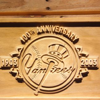 New York Yankees 100th Anniversary Logo Wood Sign - Legacy Edition neon sign LED
