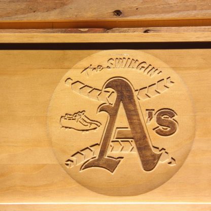 Oakland Athletics 1971-1981 Swinging A`s Wood Sign - Legacy Edition neon sign LED