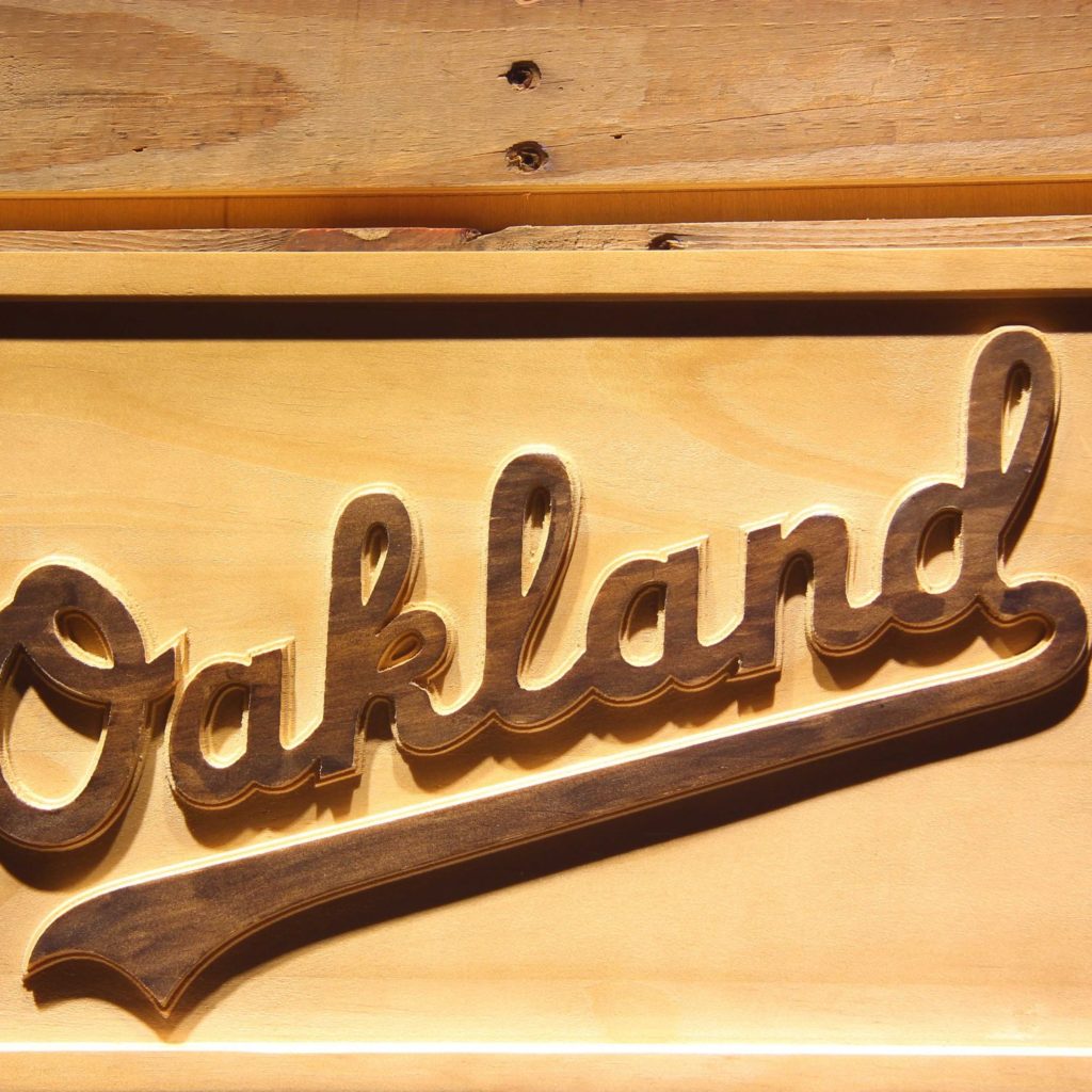 Oakland Athletics Oakland Wordmark Wood Sign - neon sign - LED sign ...