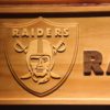 Oakland Raiders 2 Wood Sign