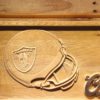 Oakland Raiders Coors Light Helmet Wood Sign