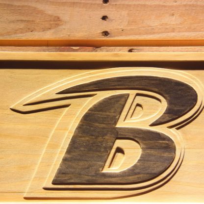 Baltimore Ravens B Logo Wood Sign neon sign LED