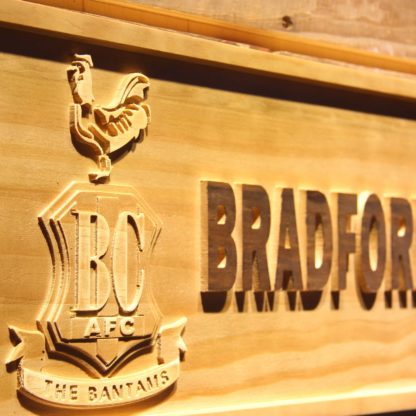 Bradford City AFC Crest Wood Sign neon sign LED