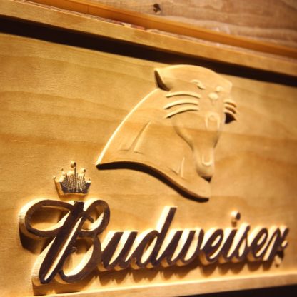 Carolina Panthers Budweiser Wood Sign neon sign LED