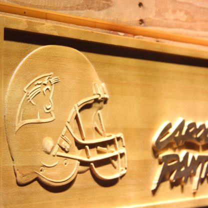 Carolina Panthers Helmet Wood Sign neon sign LED