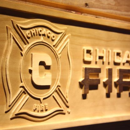 Chicago Fire Wood Sign neon sign LED