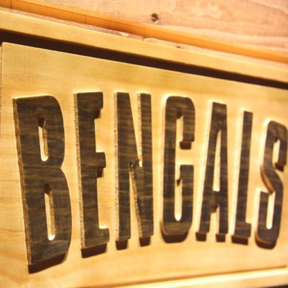 Cincinnati Bengals 1980 Logo Wood Sign - Legacy Edition neon sign LED