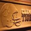 Clemson Tigers Helmet Wood Sign